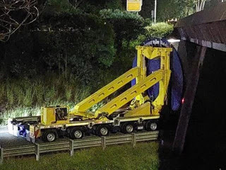 Truck Carrying Wind Turbine Strikes Bridge on Warrego Highway Westbound Lanes Closed